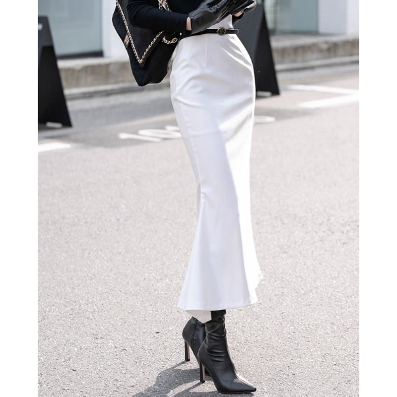 マキシ丈マーメイドスカート(2colors)