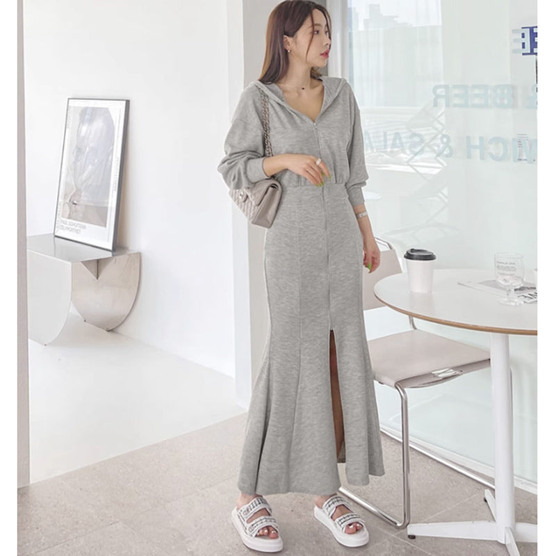 フーディースウェットワンピース(2colors)