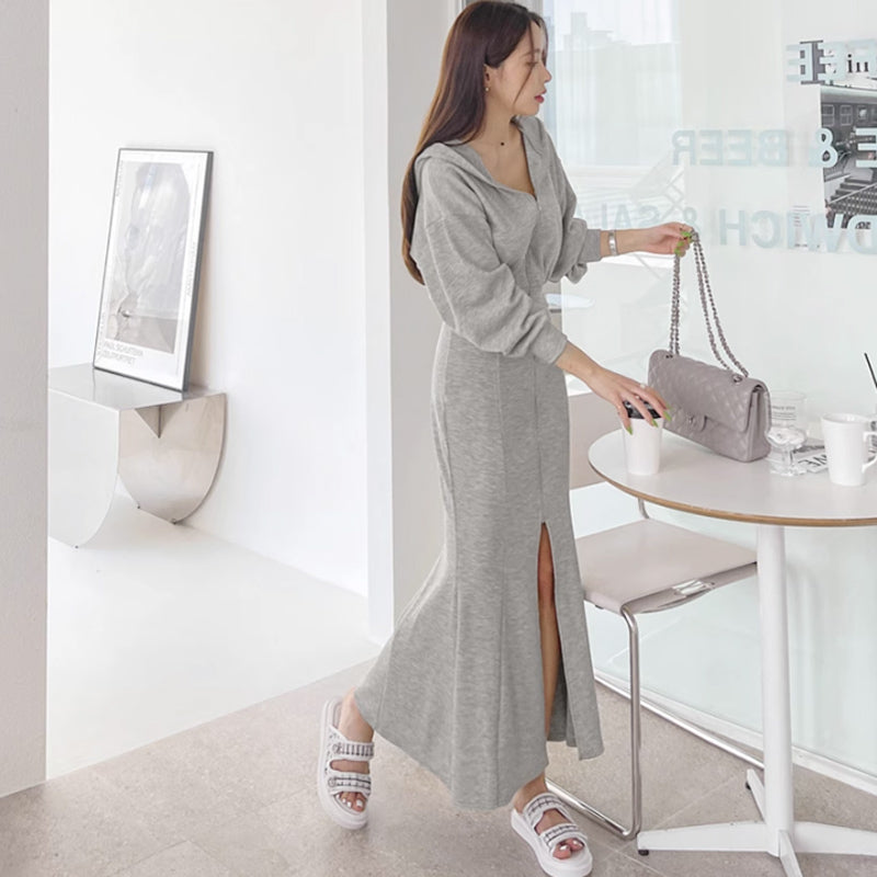 フーディースウェットワンピース(2colors)