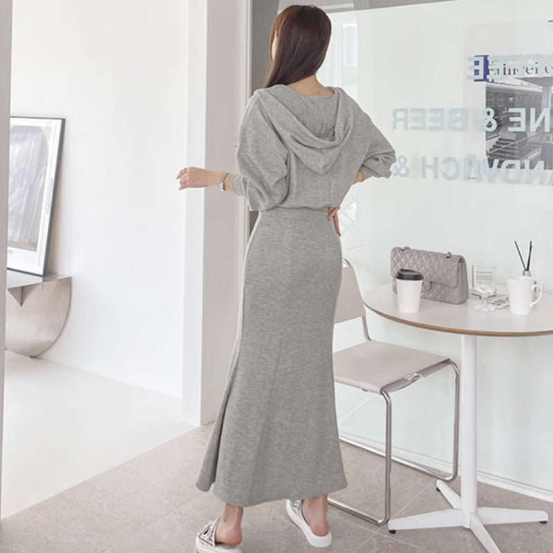 フーディースウェットワンピース(2colors)