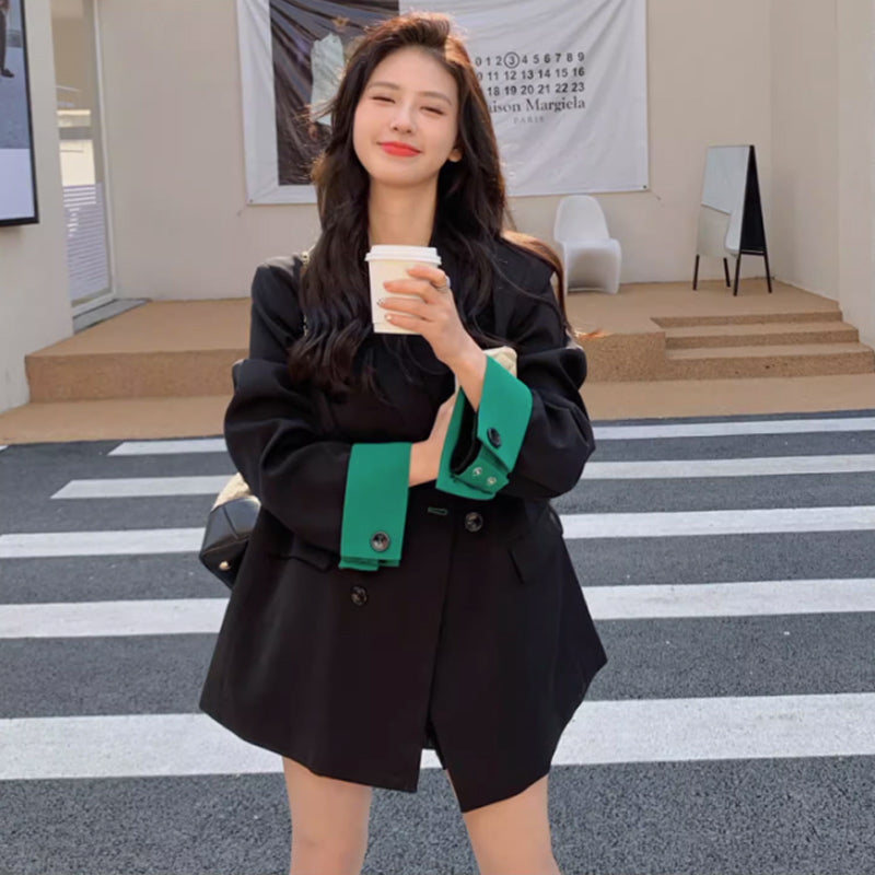 ベルスリーブツートンジャケット