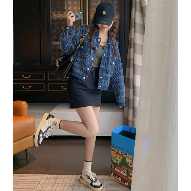 ダイヤモンドフリンジデニムジャケット