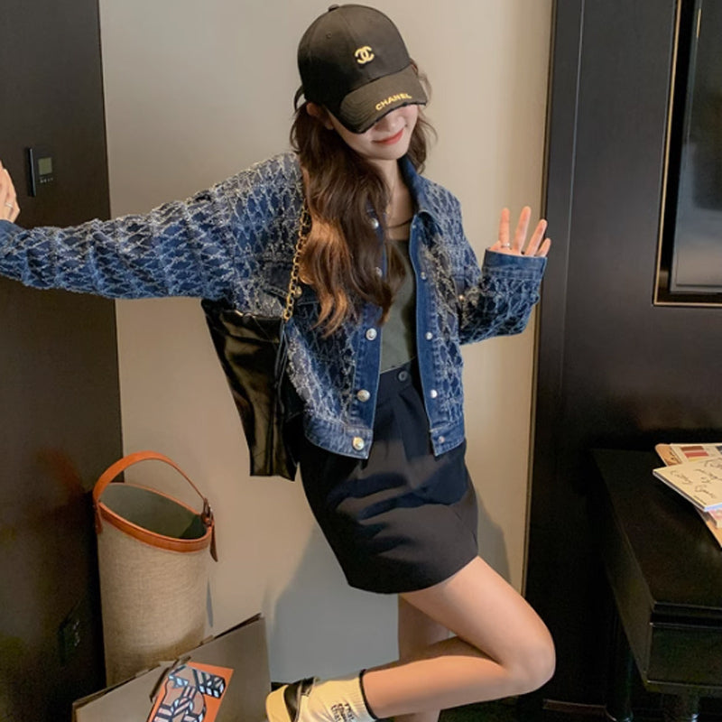 ダイヤモンドフリンジデニムジャケット