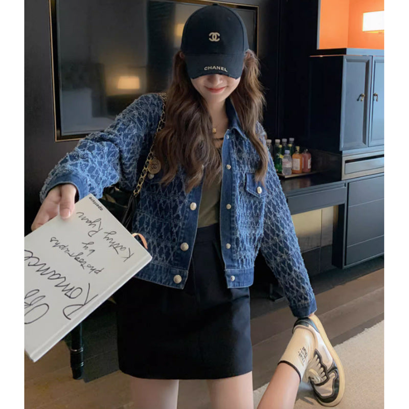 ダイヤモンドフリンジデニムジャケット