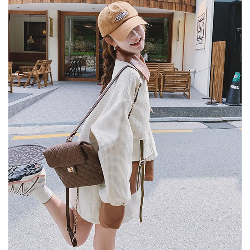 レザーポケットビッグブルゾン