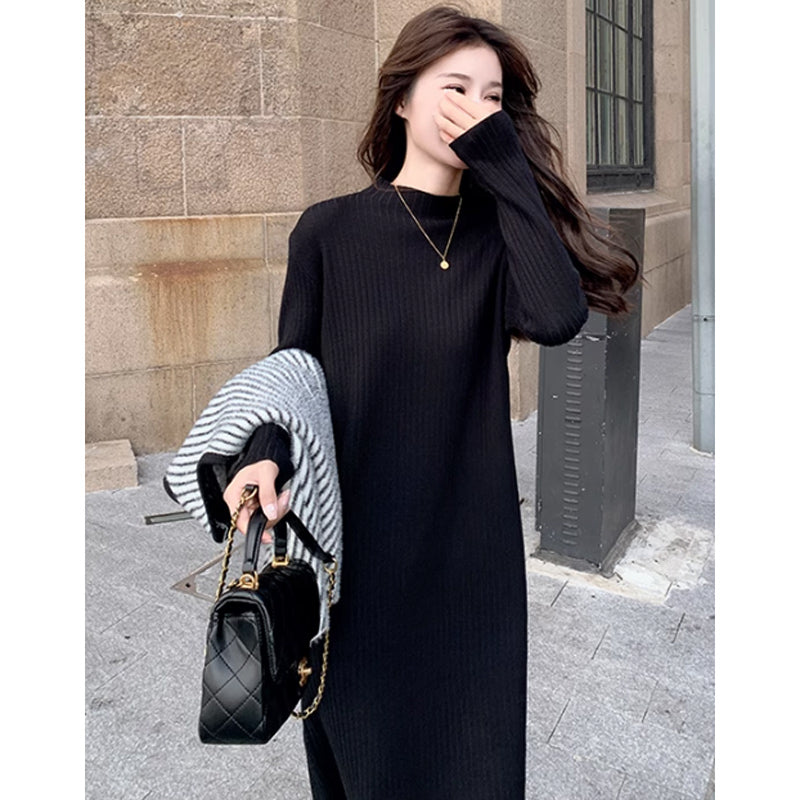 リブニットワンピース×ベスト(5design)