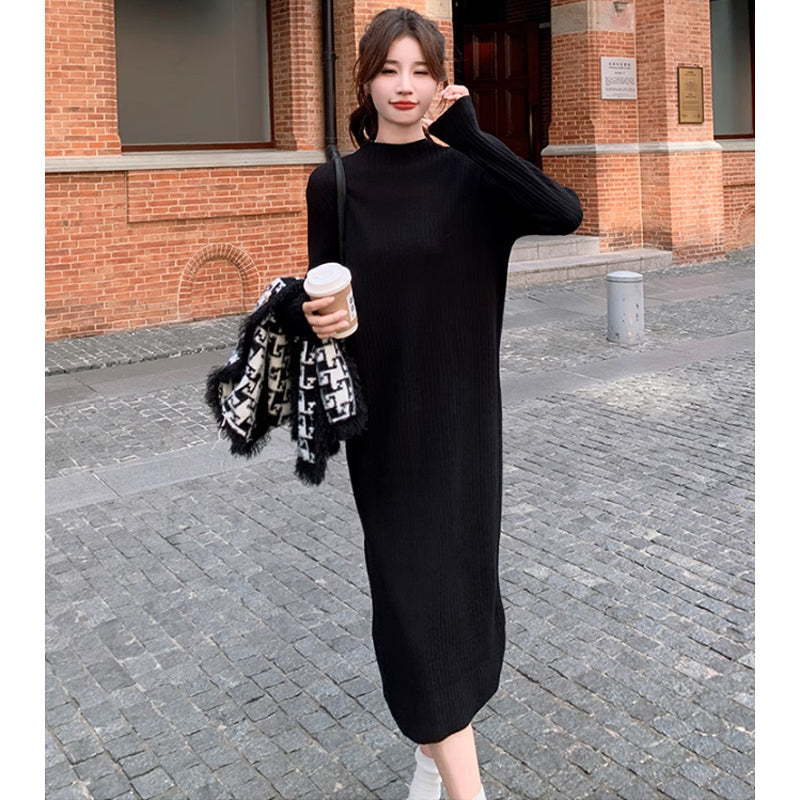 リブニットワンピース×ベスト(5design)