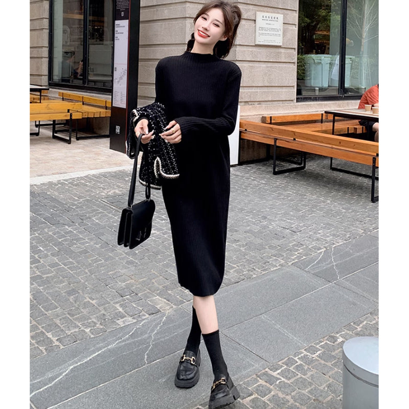 リブニットワンピース×ベスト(5design)