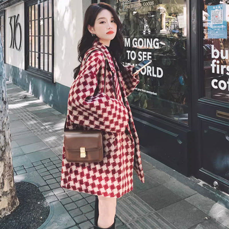 ダイヤモンドチェックチェスターコート(2colors)