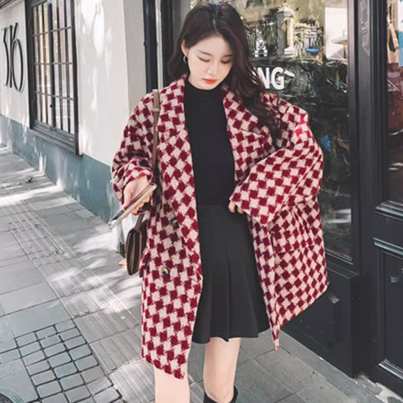 ダイヤモンドチェックチェスターコート(2colors)