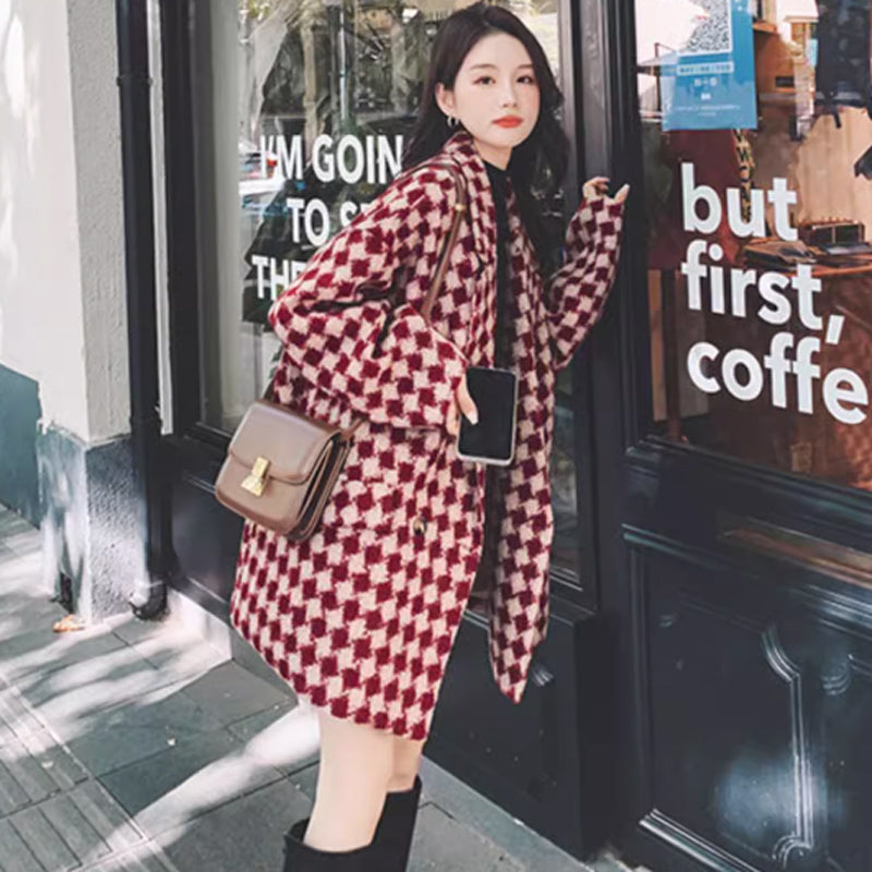 ダイヤモンドチェックチェスターコート(2colors)