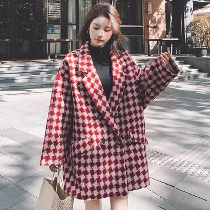 ダイヤモンドチェックチェスターコート(2colors)