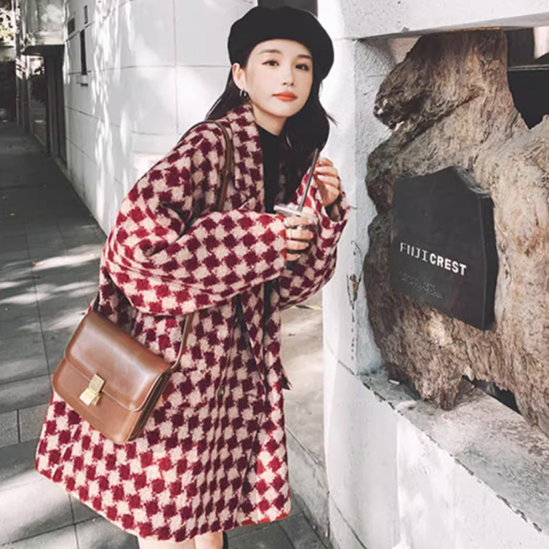 ダイヤモンドチェックチェスターコート(2colors)