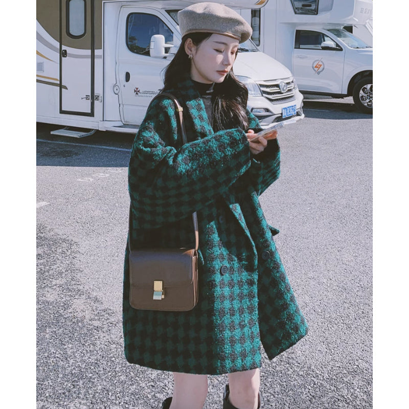 ダイヤモンドチェックチェスターコート(2colors)