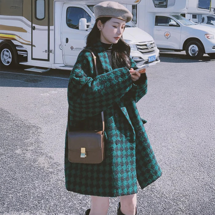 ダイヤモンドチェックチェスターコート(2colors)