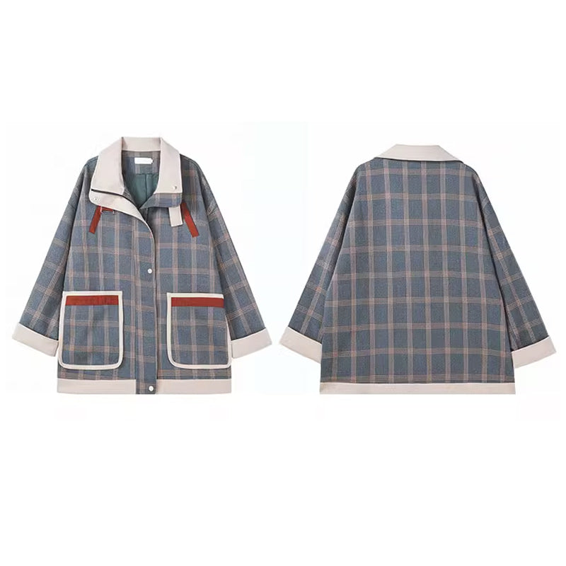 オーバーサイズチェックコート