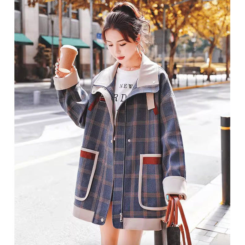 オーバーサイズチェックコート