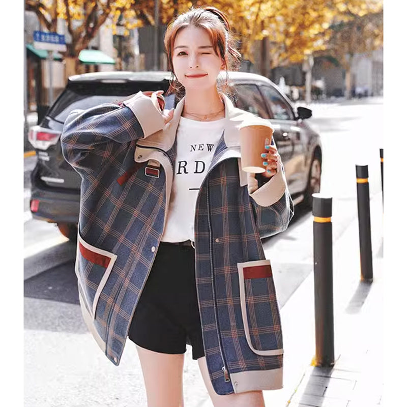 オーバーサイズチェックコート