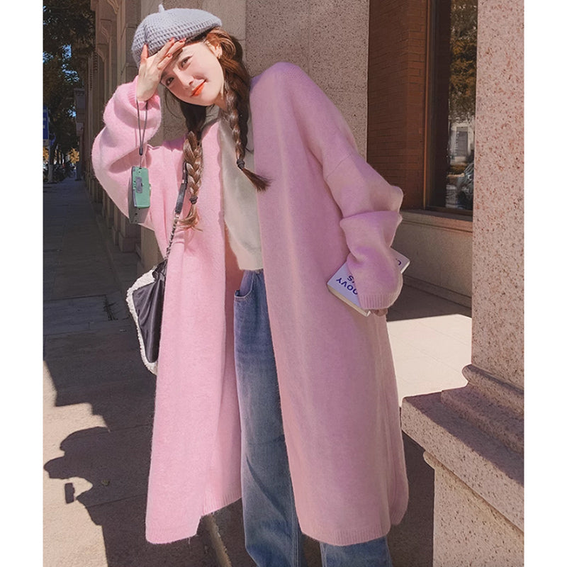 ノーカラーロングコーディガン(4colors)