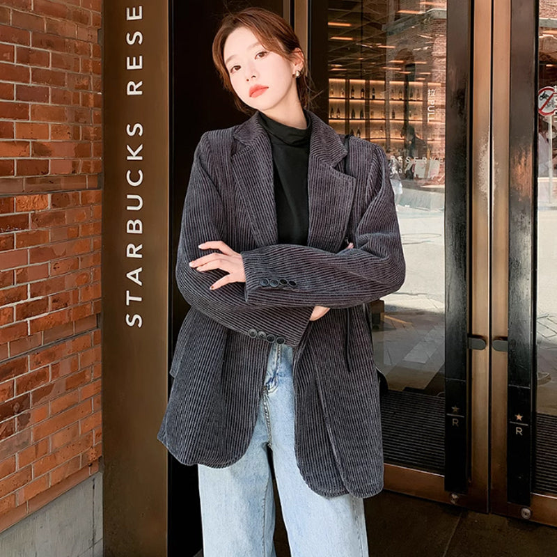 コーデュロイグレージャケット