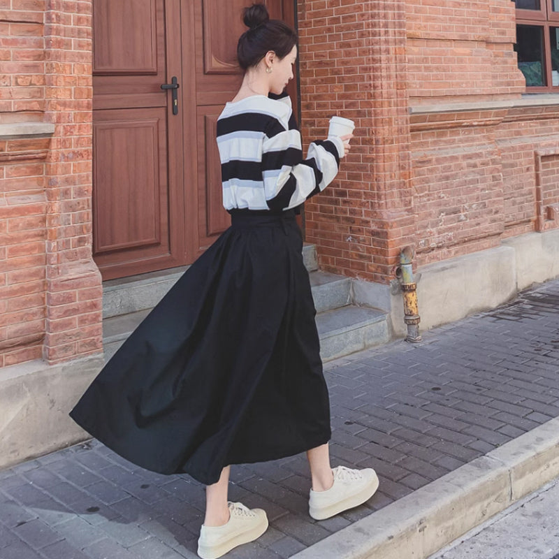 カジュアルボーダートップワンピース