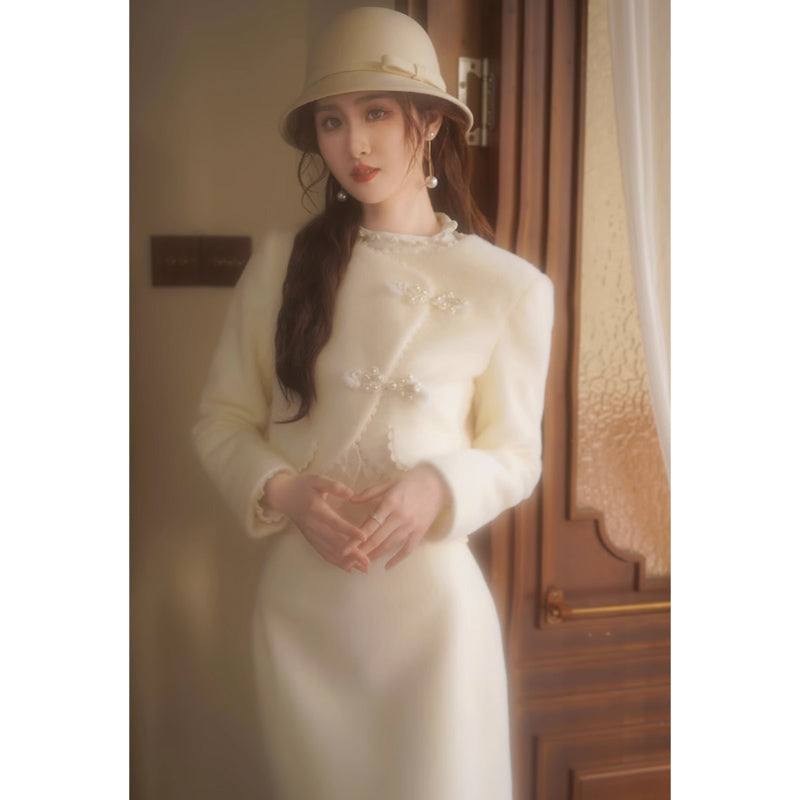 【即納】フリルドッキングファージャケット