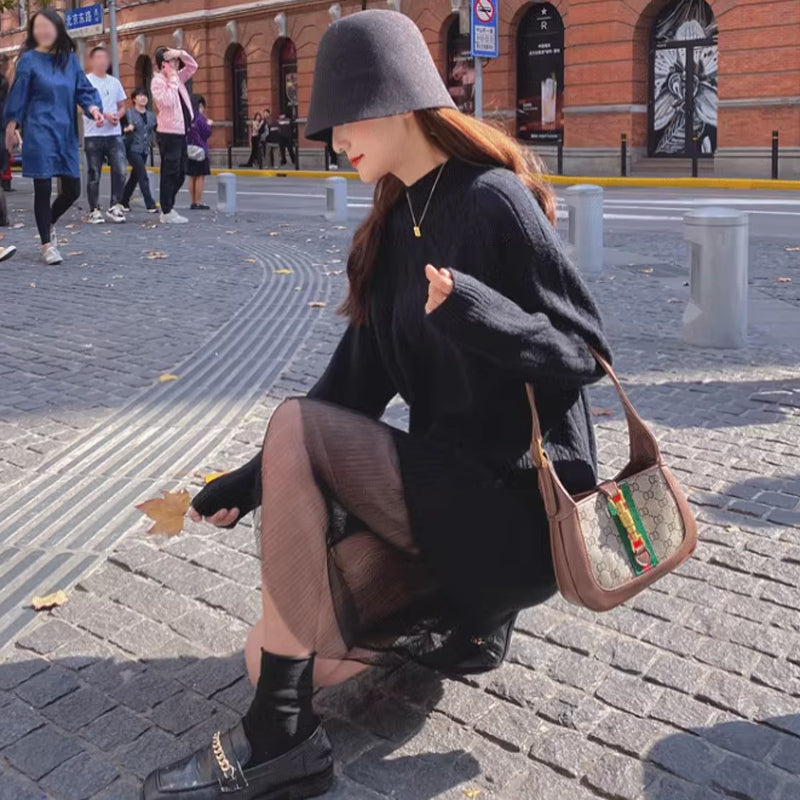 裾ティアードケーブルニットワンピース(3colors)