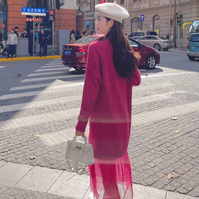 裾ティアードケーブルニットワンピース(3colors)