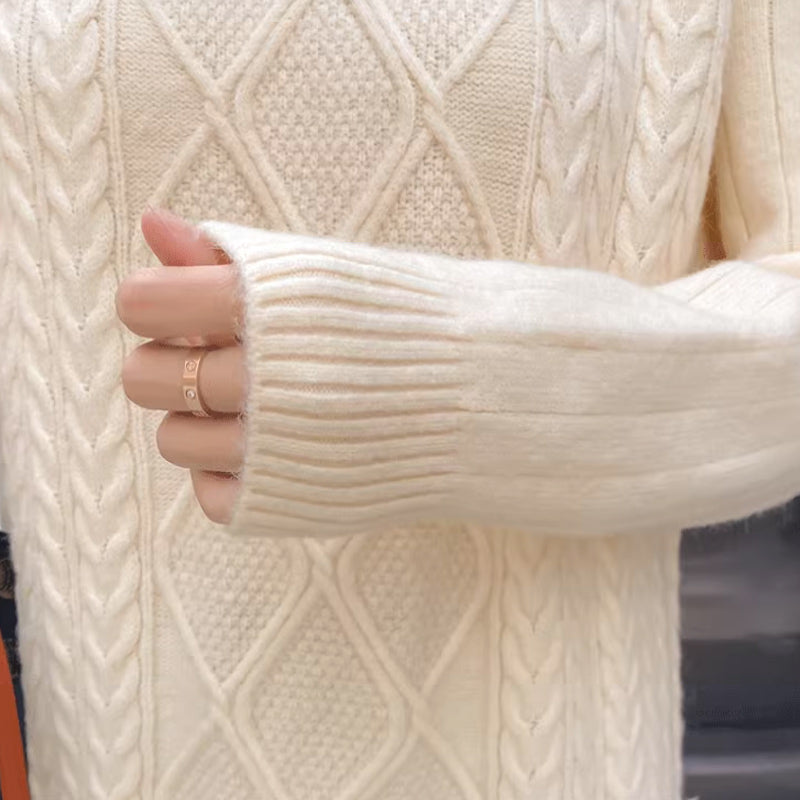 裾ティアードケーブルニットワンピース(3colors)