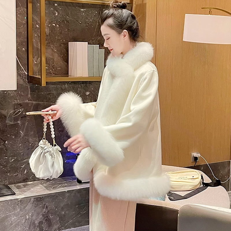 Aラインファーコート(2colors)