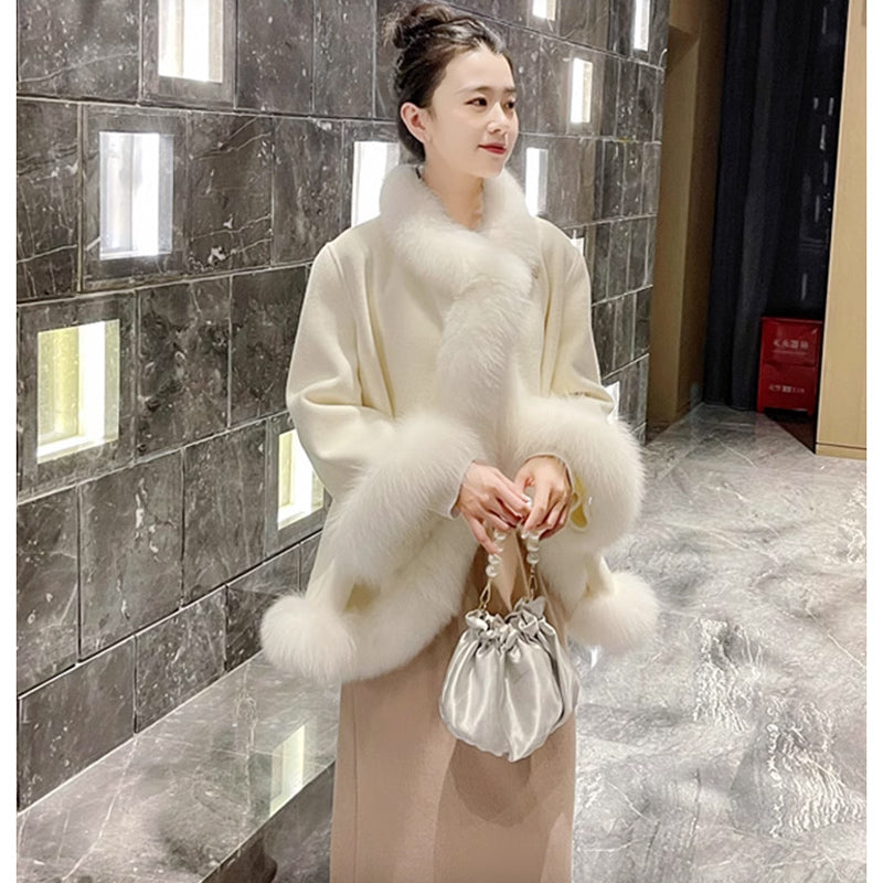 Aラインファーコート(2colors)