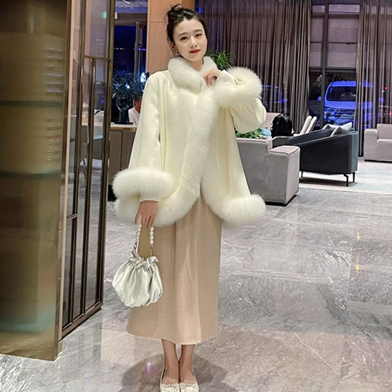 Aラインファーコート(2colors)