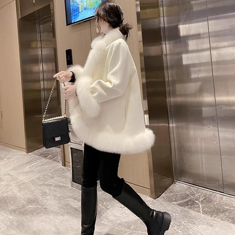 Aラインファーコート(2colors)