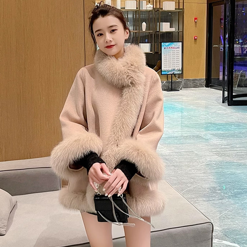 Aラインファーコート(2colors)