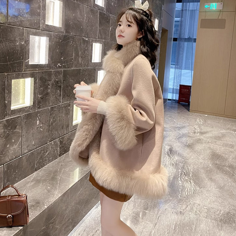 Aラインファーコート(2colors)