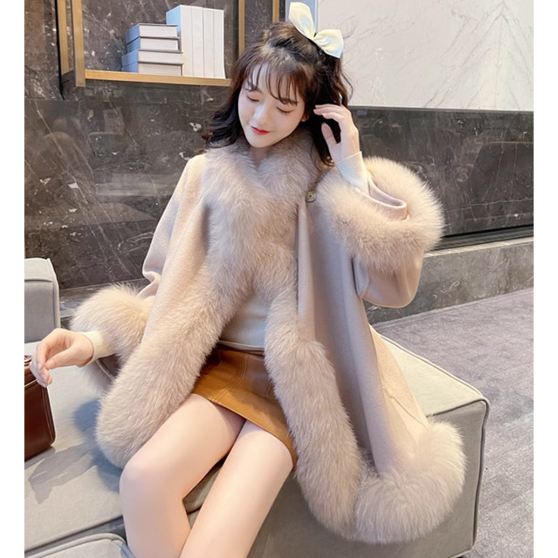 Aラインファーコート(2colors)