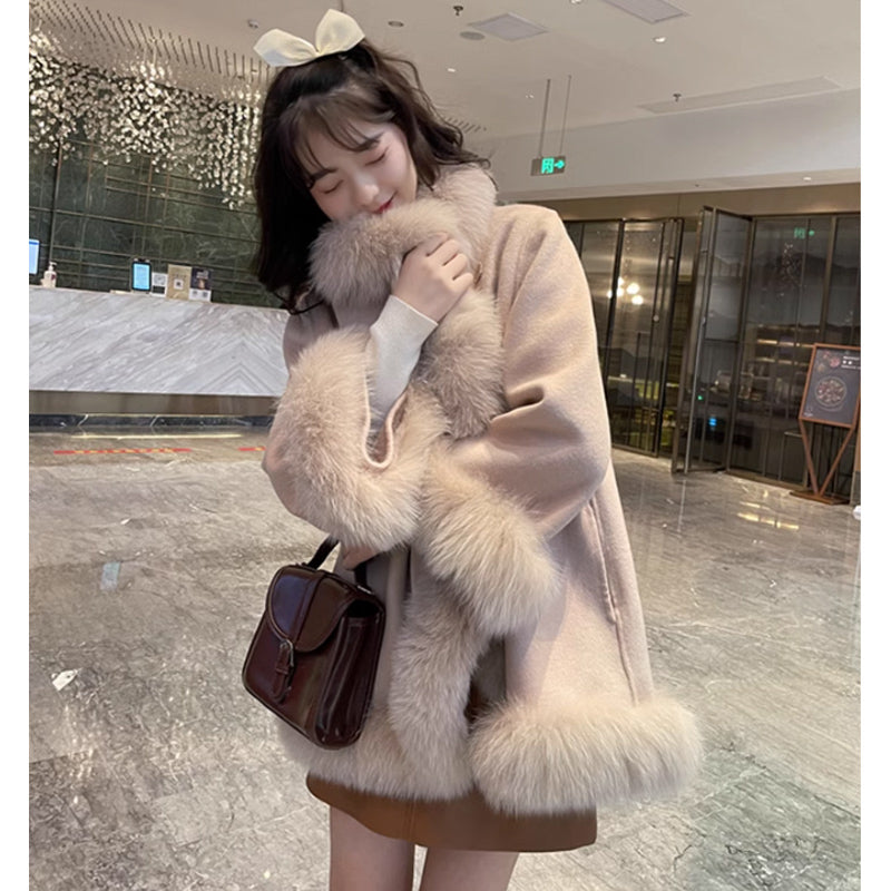 Aラインファーコート(2colors)