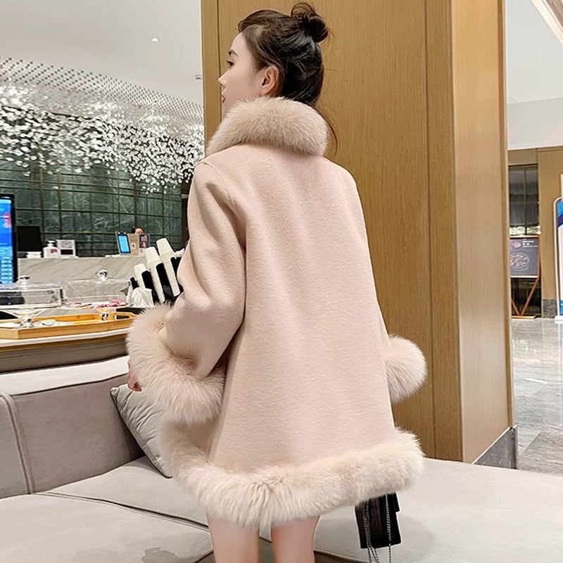 Aラインファーコート(2colors)