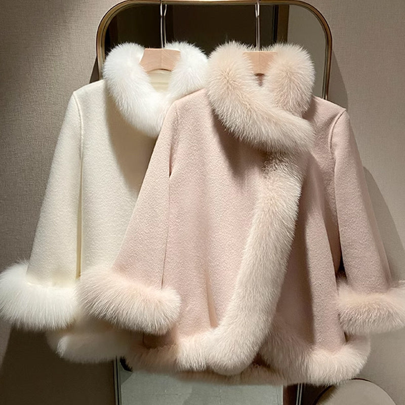 Aラインファーコート(2colors)