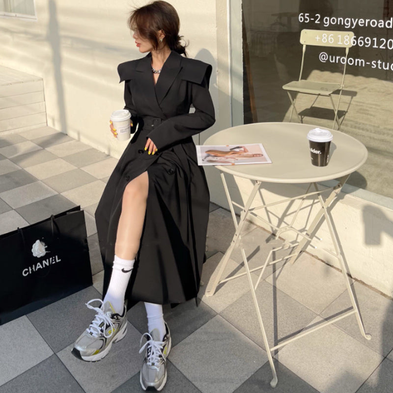 ショルダーケープロングコート(3colors)