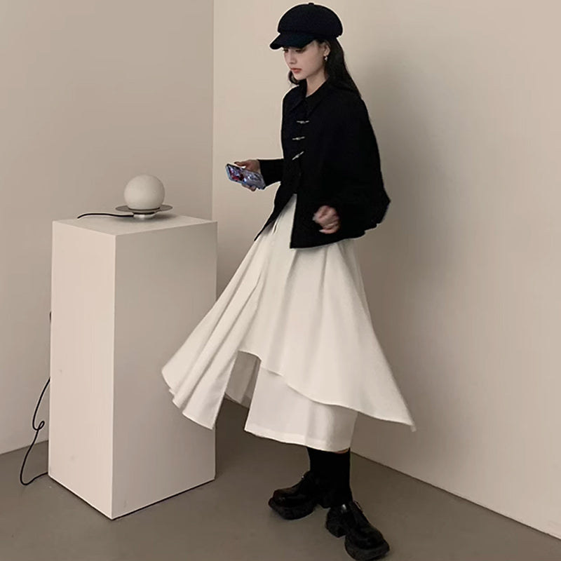 アシンメトリーモードブラウス