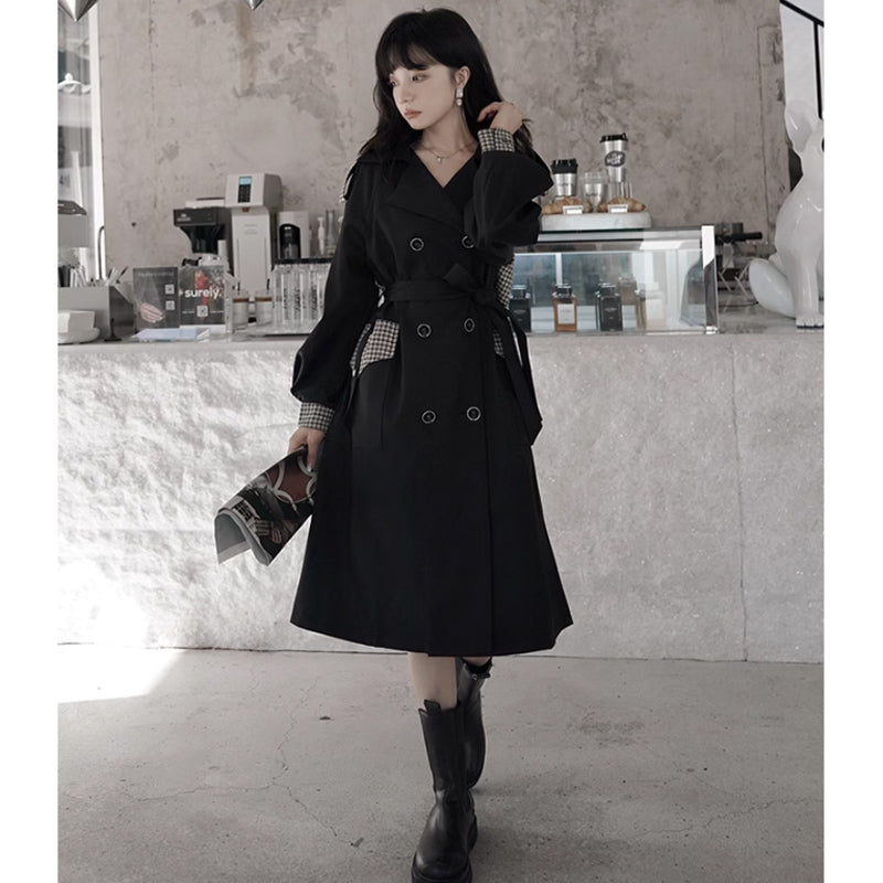 チェックヨークトレンチコート