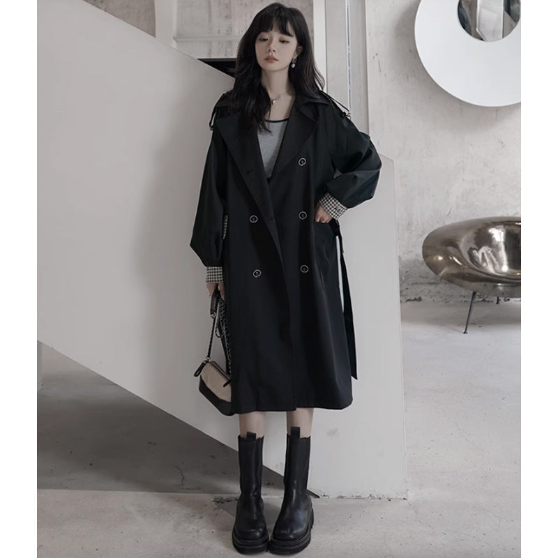 チェックヨークトレンチコート