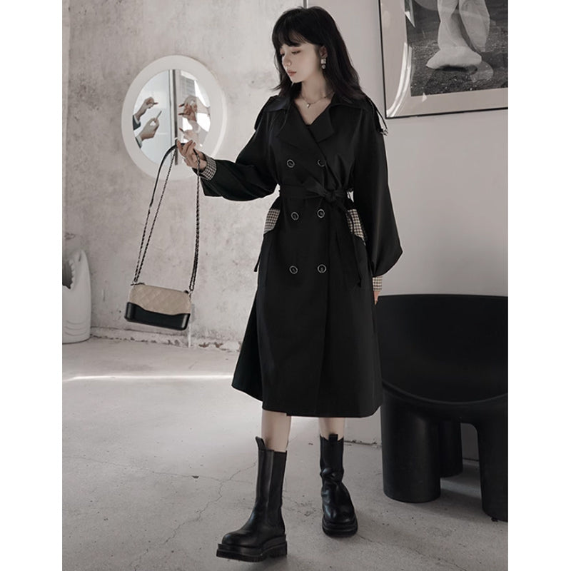 チェックヨークトレンチコート