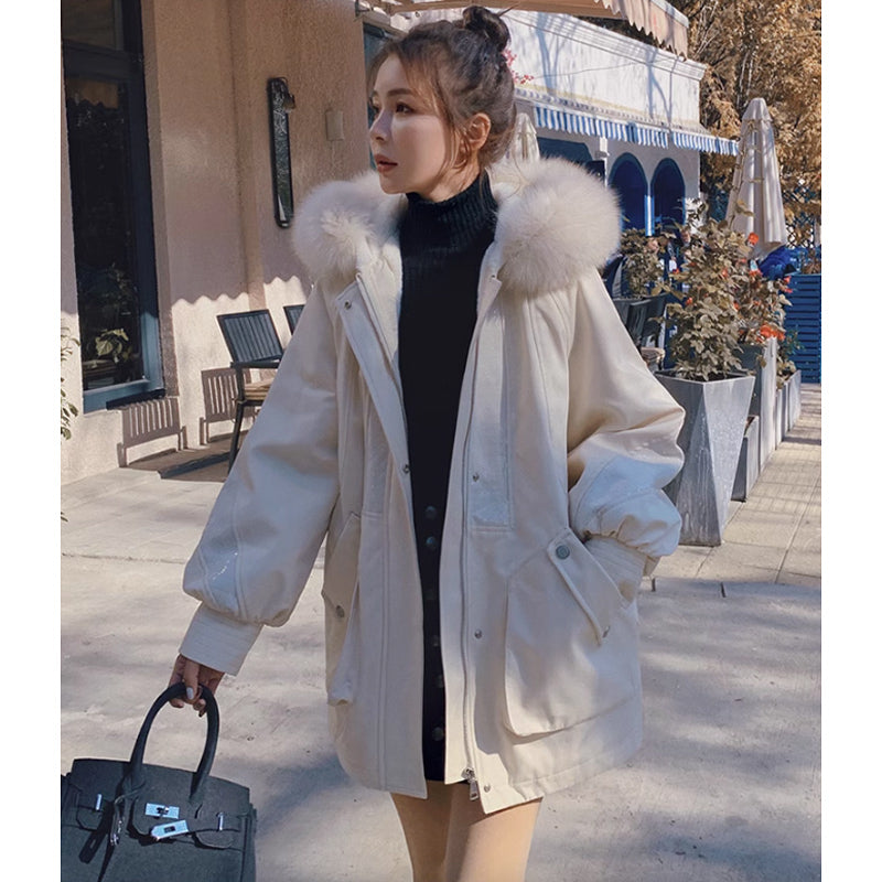 【即納】ファーフード付きマウンテンコート