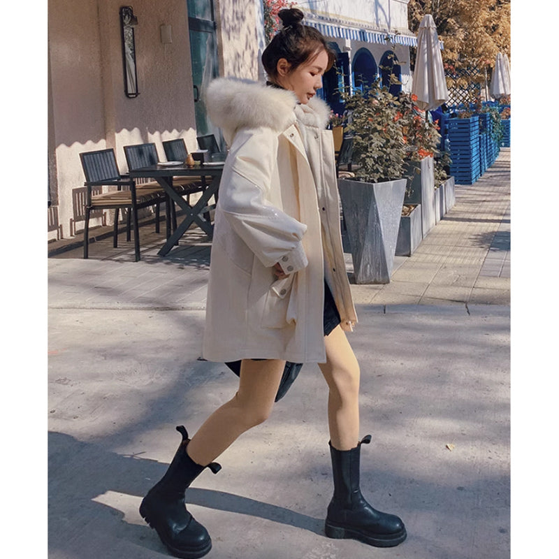 【即納】ファーフード付きマウンテンコート