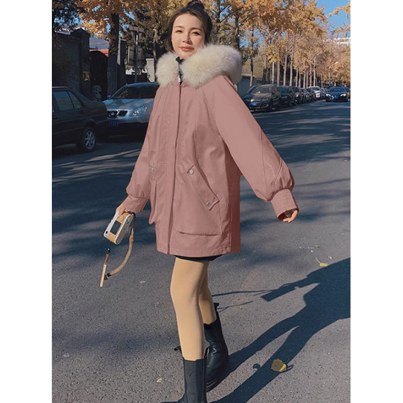 【即納】ファーフード付きマウンテンコート