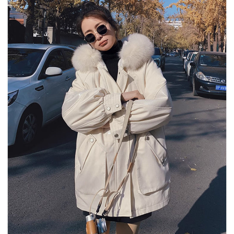 【即納】ファーフード付きマウンテンコート