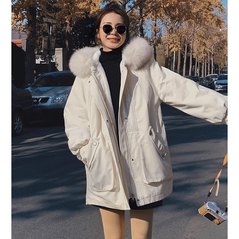 【即納】ファーフード付きマウンテンコート