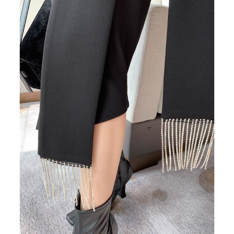 カシュクールレオパードトップ×アシメペンシルスカート